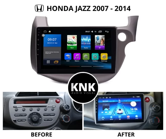 Honda Jazz Android Radio Before & After